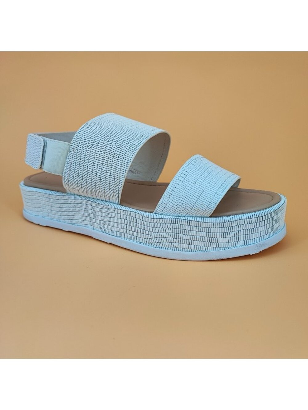 Via Spiga Gabourey2 Women's Size 8.5 M Sandals Leather White Platform